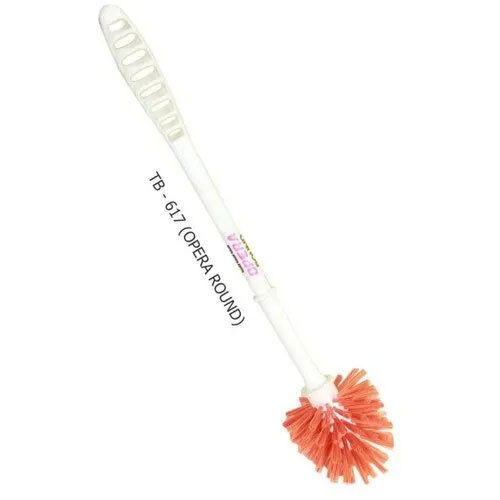 White And Red Brw Opera Round Toilet Brush