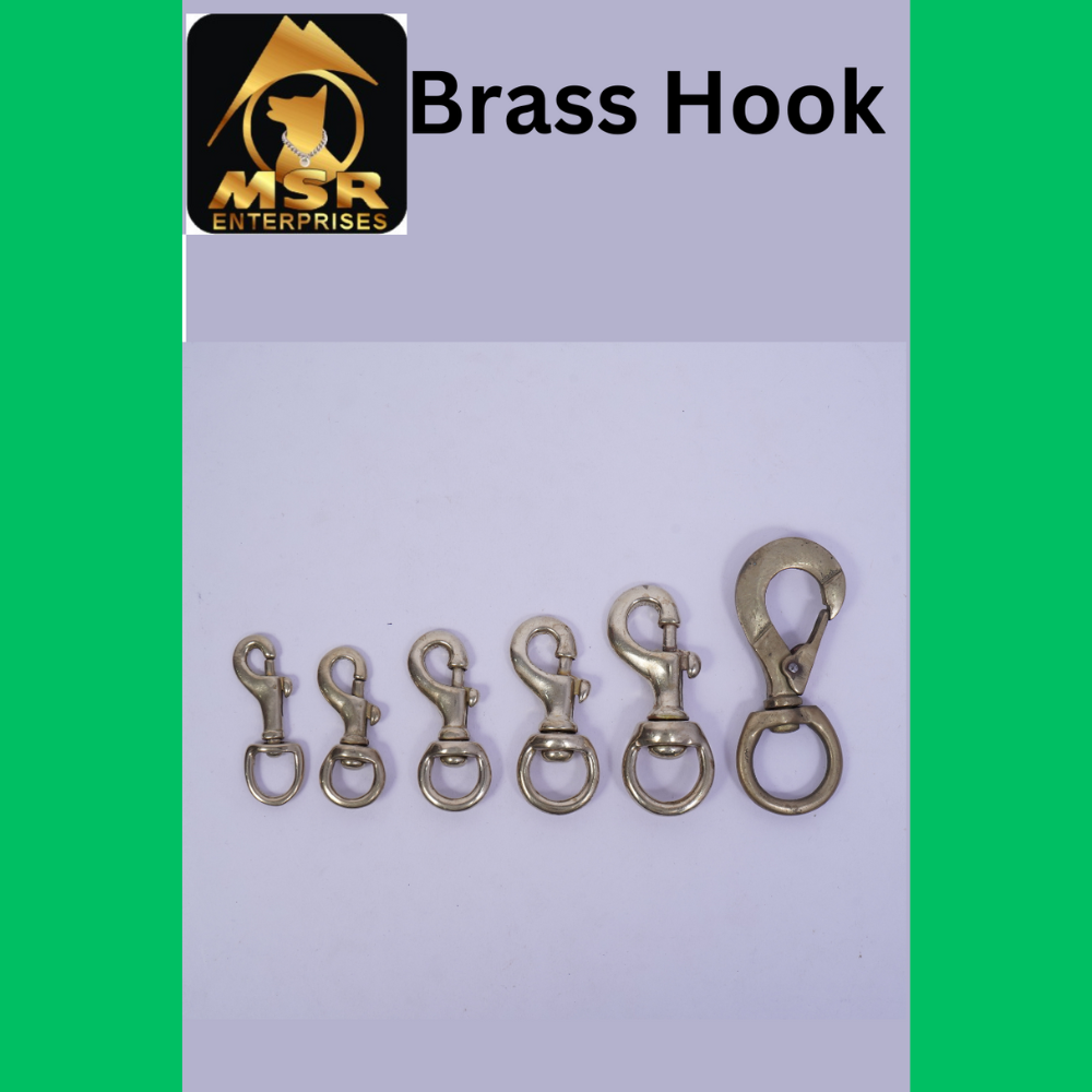 Grinded Twisted Iron Dog Chain With Brass Hook