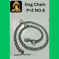 Plain Twisted Iron Dog Chain With Zinc Hook