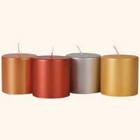 2.5 X 2.5 Inches Unscented Candles - Burning Time: 60 Hours