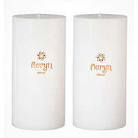 3 By 6 Inch Floryn Decor White Big Pillar Candles - Handmade Paraffin Wax, Elegant White Color, Perfect For Home Decoration And Cozy Atmosphere
