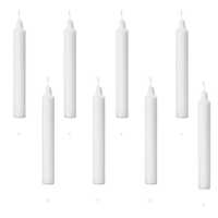 White Color Unscented Wax Candles - Paraffin Wax, Pillar Shape | Handmade Elegance for Home Decoration, Long-lasting Illumination