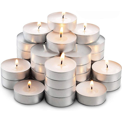 White Unscented Tea Light Candles