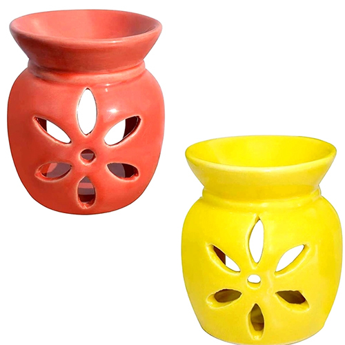 Ceramic Oil Burner With Aroma Oil and Tea Light Candle