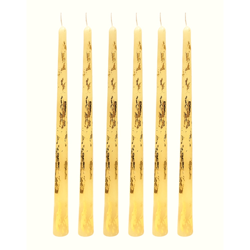 10 Inch Unscented Long Taper Candles for a Luxurious Aura - Handmade Yellow Color Pillar Shape | Perfect for Home Decoration Long-lasting Glow