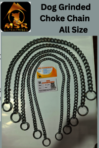 1.5 Feet Grinded Twisted Iron Dog Choke Chain