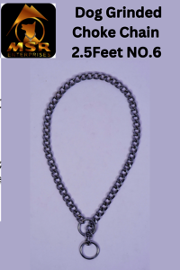 2.5 Feet Grinded Twisted Iron Dog Choke Chain