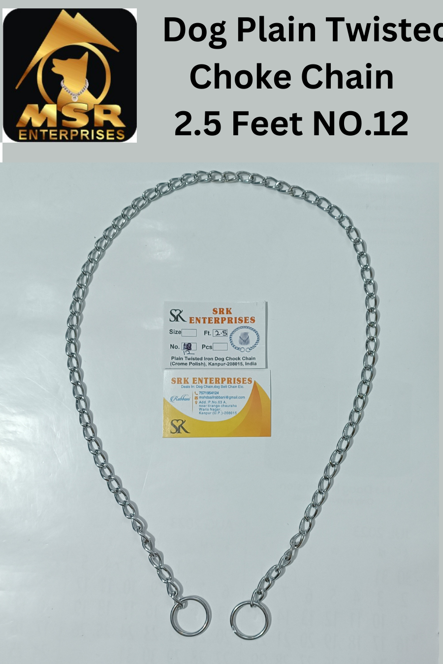 Dog Chain & Plain Choke