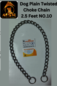 2.5 Feet Plain Twisted Iron Dog Choke Chain'