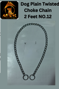 2 Feet Plain Twisted Iron Dog Choke Chain