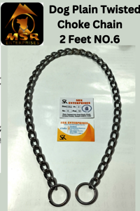 2 Feet Plain Twisted Iron Dog Choke Chain