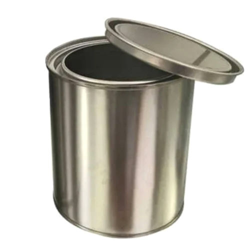 1 Ltr Round Empty Tin Container - Color: As Per Requirement