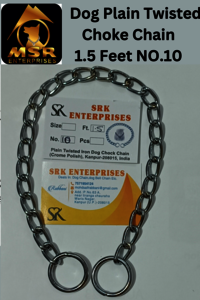 1.5 Feet Plain Twisted Iron Dog Choke Chain