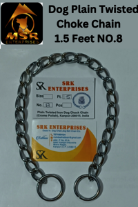 1.5 Feet Plain Twisted Iron Dog Choke Chain