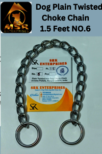 1.5 Feet Plain Twisted Iron Dog Choke Chain