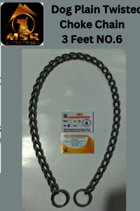 3 Feet Plain Twisted Iron Dog Choke Chain