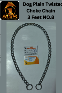 3 Feet Plain Twisted Iron Dog Choke Chain