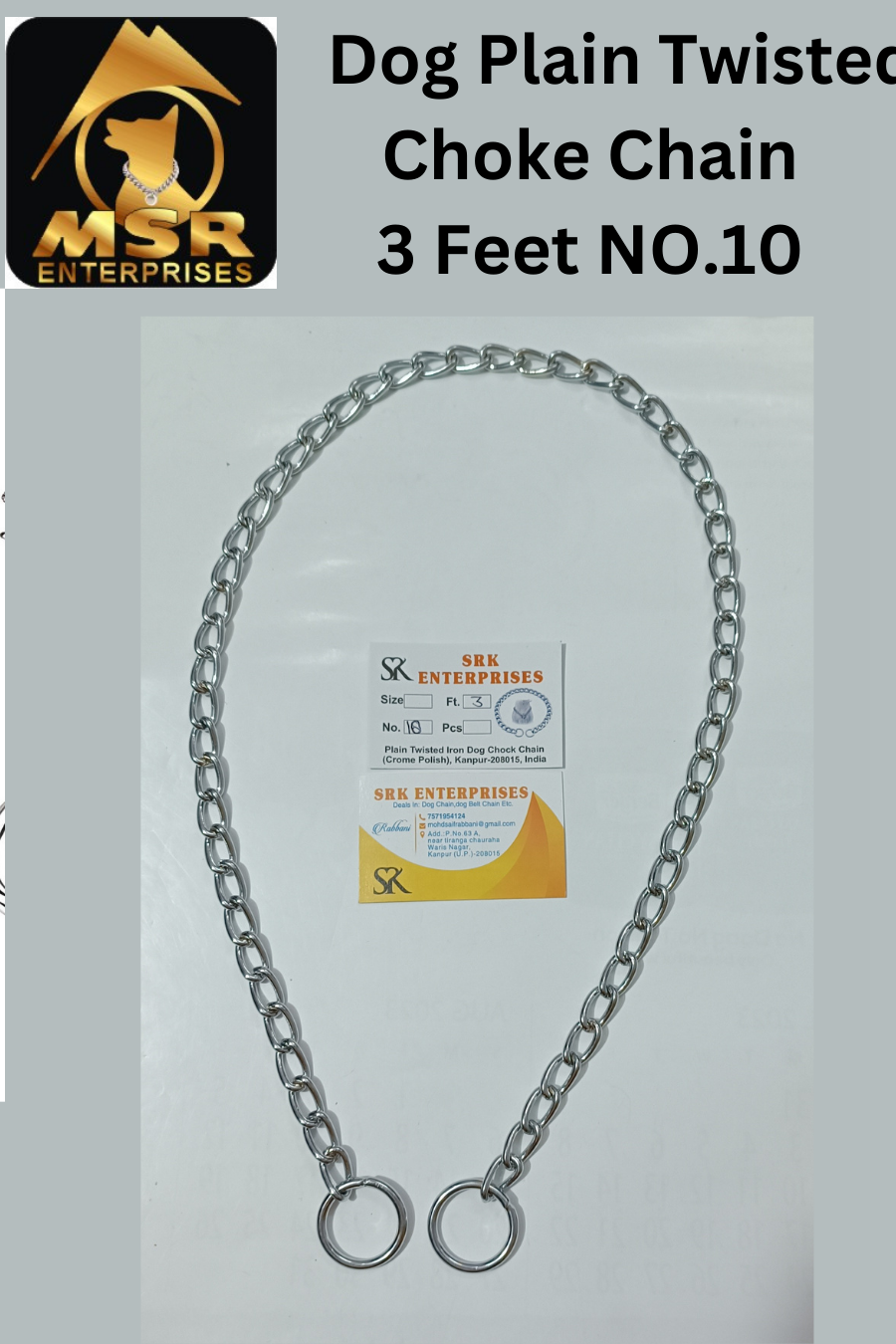 Dog Chain & Plain Choke