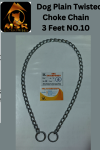 3 Feet Plain Twisted Iron Dog Choke Chain