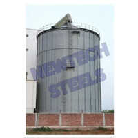 Flat Bottom Grain Storage Silos - Steel Grey, Sizes Available | New, Ideal For Industrial Storage