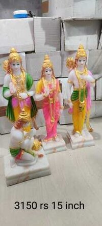 Polyresin Hindu God Statue - 15 Inch, Multicolor | Detailed Hand-painted Religious Decorative Collectible, Durable Design