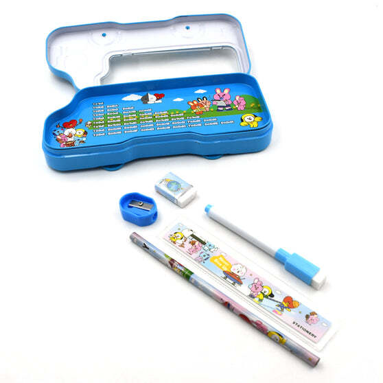 BUS SHAPE COMPASS BOX FOR BOYS, KIDS SCHOOL ACCESSORIES