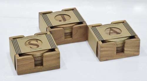 Set of 3 Wooden Coaster