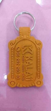 Pvc Rubber Keychain - Pvc Rubber, 50x30 Mm, Orange Rectangular Design | Ideal For Brand Promotion With Metal Ring Attachment