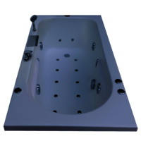 Melody 5 ft x 2.5 ft Combi-Massage Bathtub