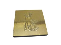 Golden Colour Painted Coaster - Design: Printed