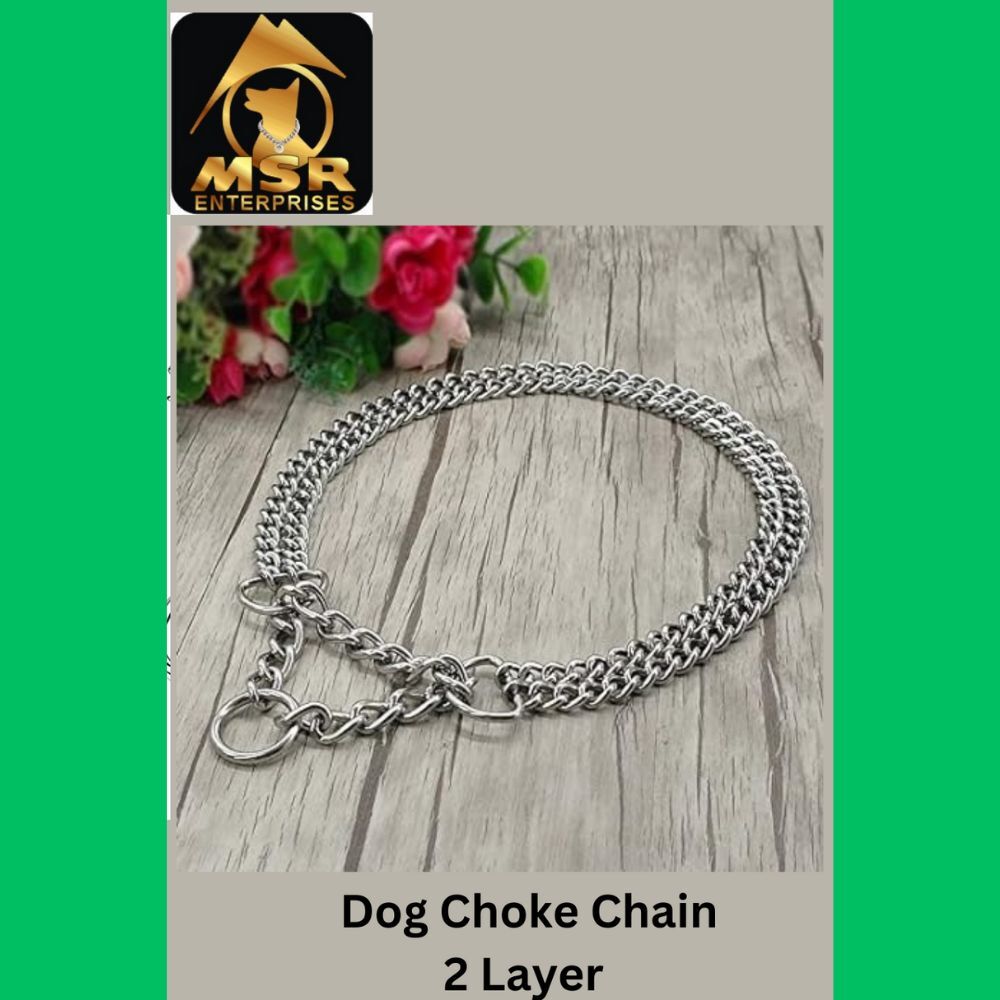 24 Inch 2 Layer Plain Twisted Choke Collar Chain