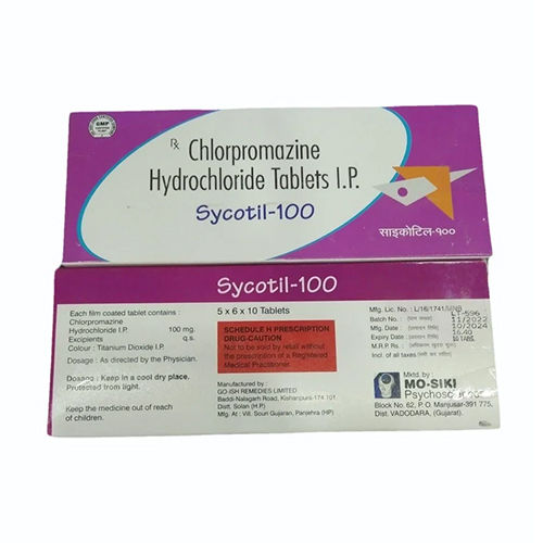 100mg Chlorpromazine Hydrochloride Tablets General Medicines