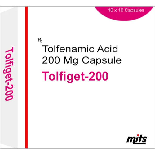 200Mg Tolfenamic Acid Capsules Grade: Pharmaceutical Grade