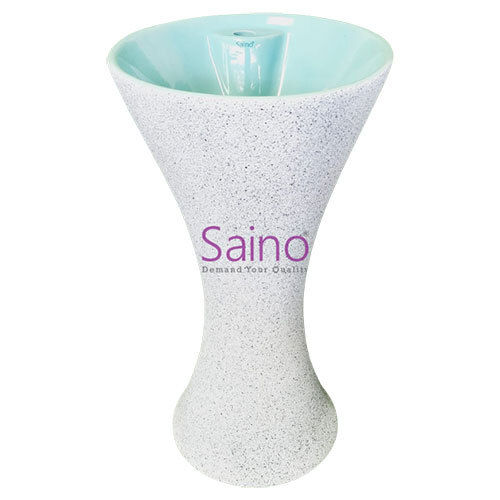 WHITE ONE PIECE BASIN DAMRU SHAPE