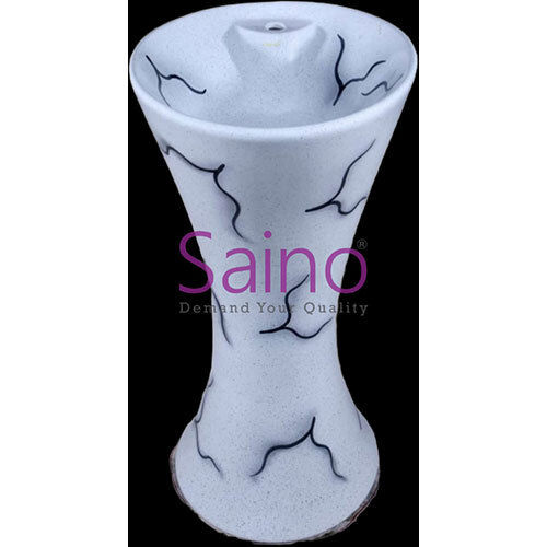 WHITE ONE PIECE BASIN DAMRU SHAPE