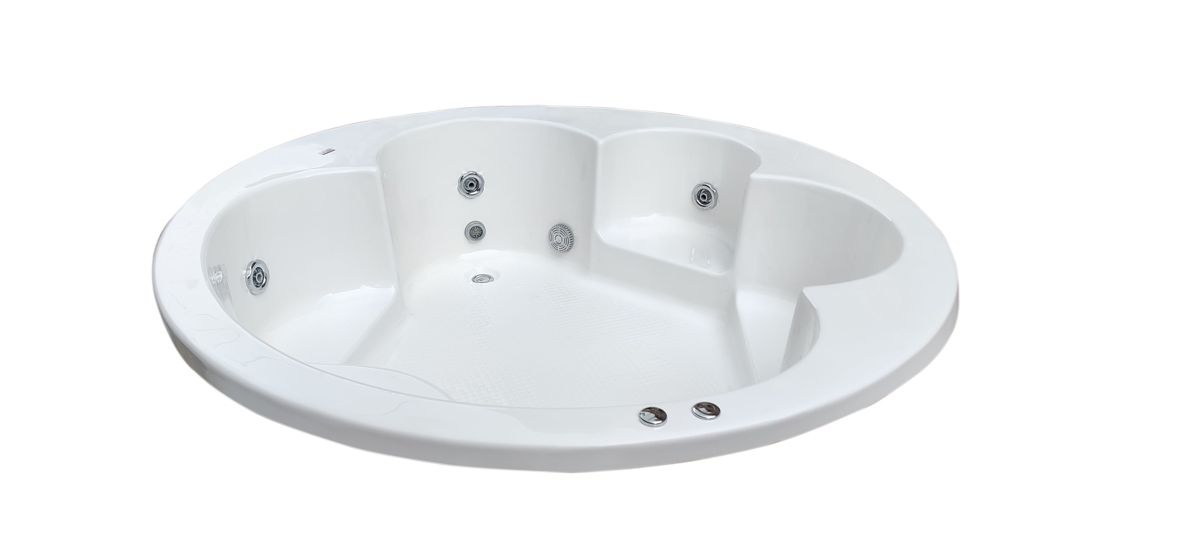 Pacific 6 ft Round Jacuzzi Bathtub