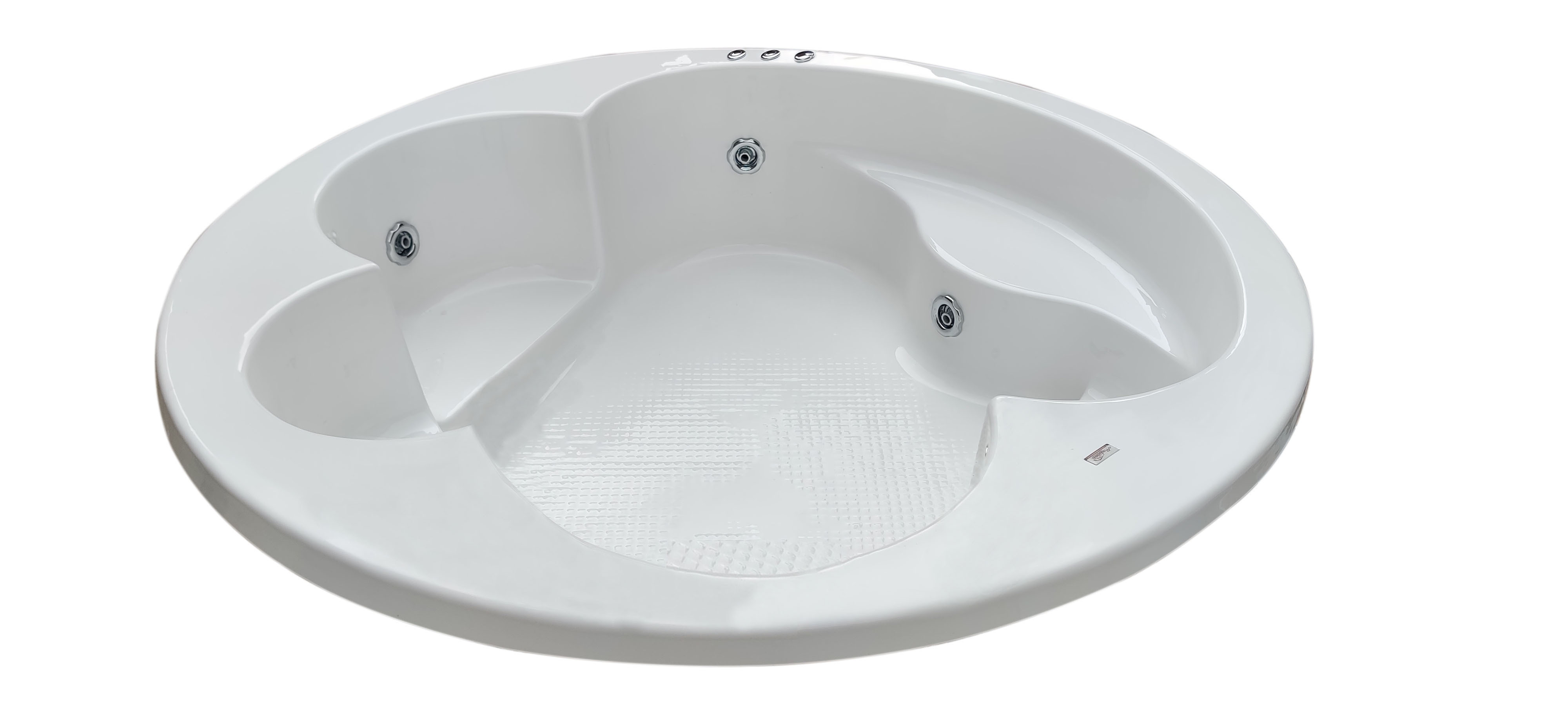 Pacific 6 ft Round Jacuzzi Bathtub