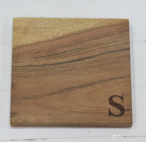 Wooden 'S' Coaster With Natural Finish