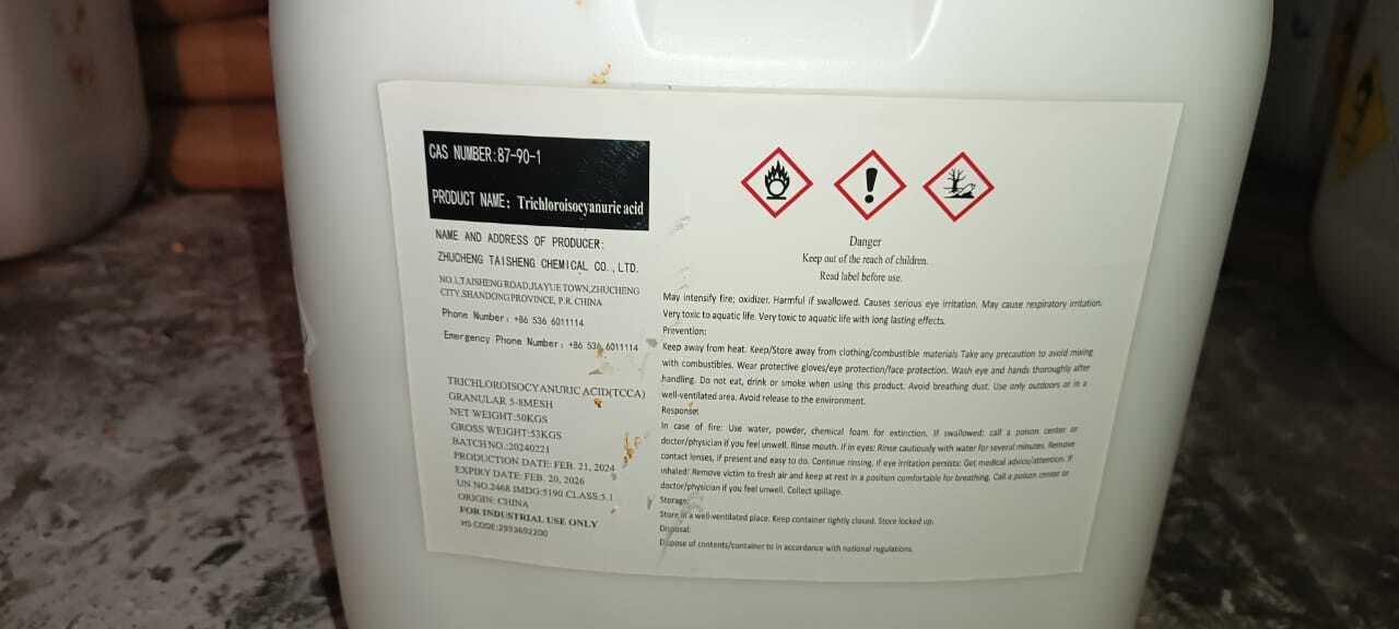 TRICHLOROISOCYANURIC ACID (TCCA 90%)