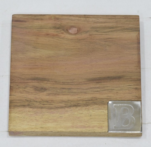 Wooden Square 'B' With Natural Finish