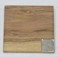 Wooden Square 'b' With Natural Finish - Color: Brown