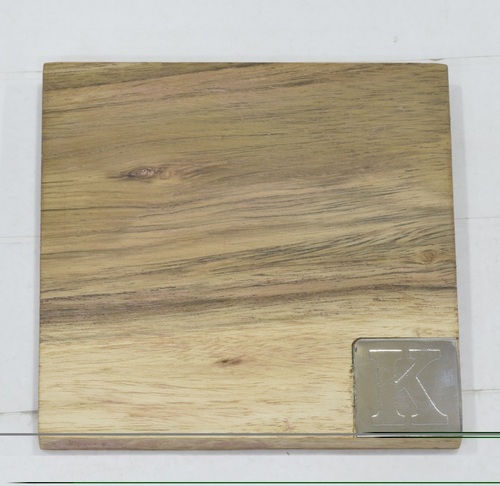 Wooden 'K' Coaster With Natural Finish