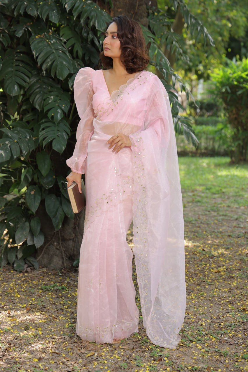 organza saree