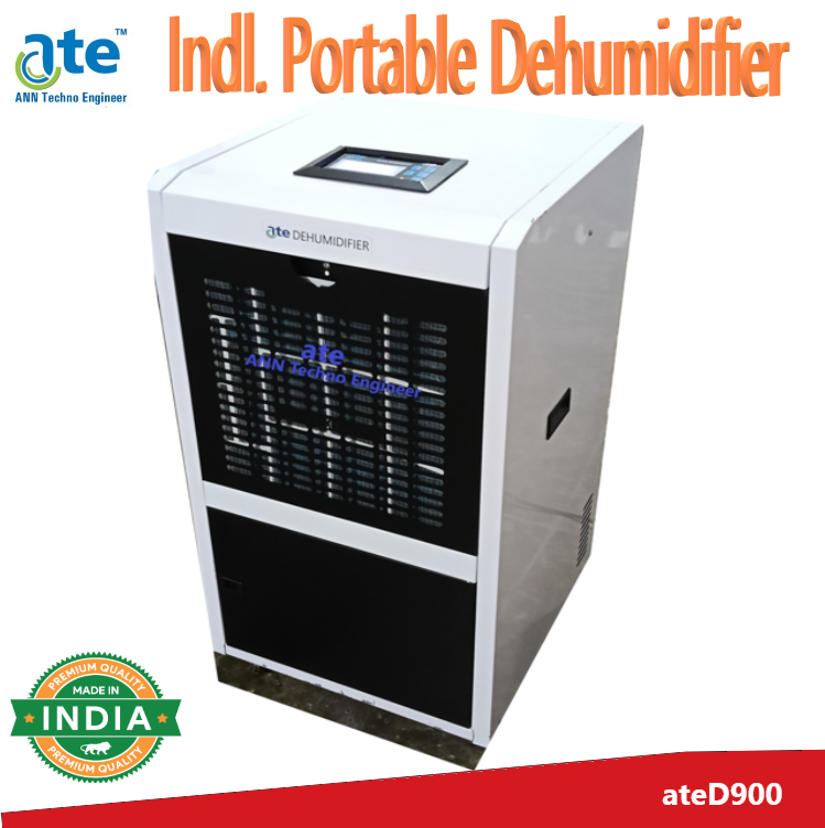Portable Dehumidifier Ated900b 90 L-day - Color: Black  And White And Ss