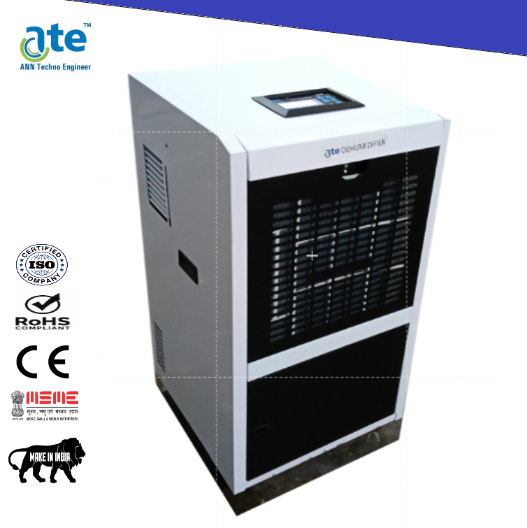 Portable Industrial Dehumidifier 90 L/Day - Color: Black  And White