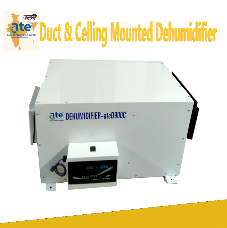 Dehumidifier - 130 L/d Capacity, 1000 X 550 X 490 Mm, Black And White | Automatic Humidity Control, Digital Control Panel, Continuous Drain Option, Self-examining Transducer