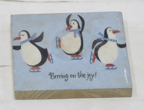 Wooden Coaster With Tattoo Enamel