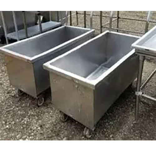 Silver Stainless Steel Paneer Processing Trolley