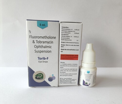TobramycinSulphate0.3% + Flurometholone0.1%  Eye Drop