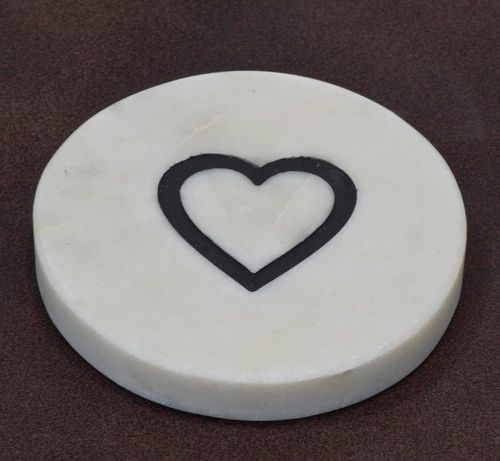 Marble Coaster With Heart Sign